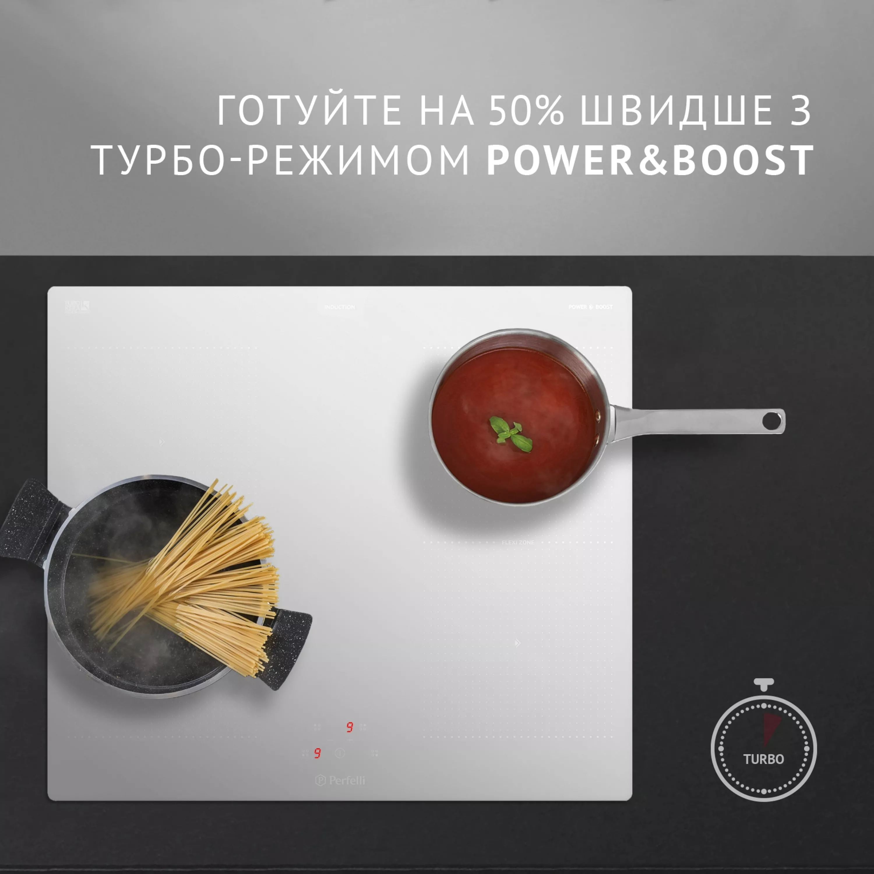 Поверхня індукційна Perfelli HI 684 WH - зображення 4