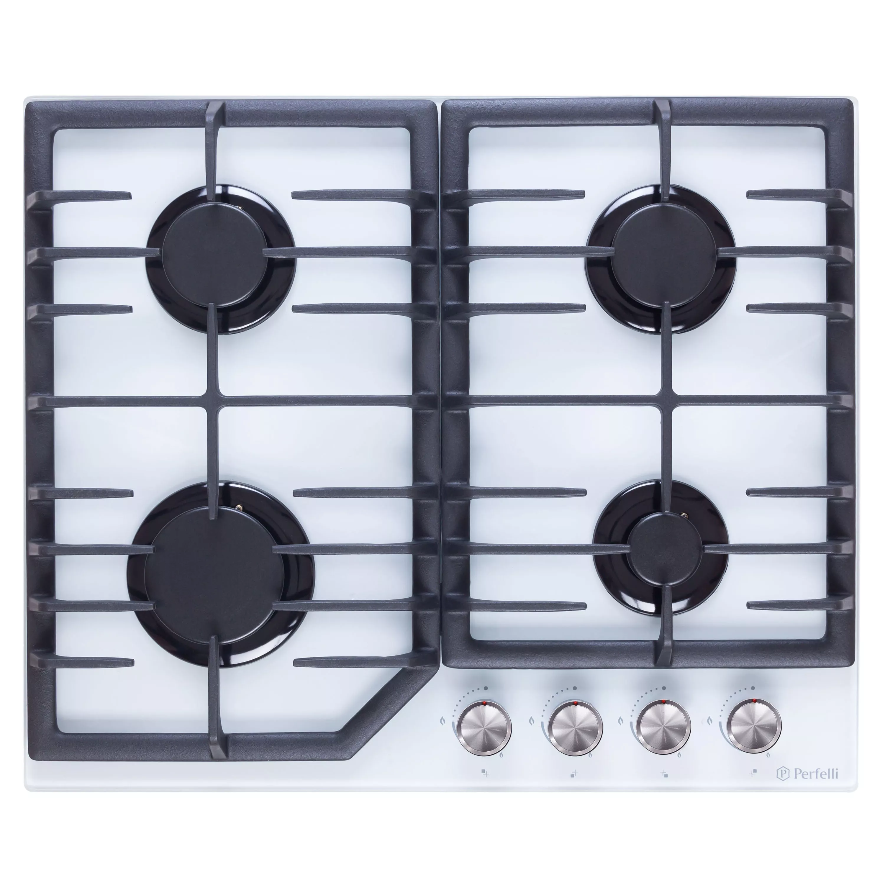 Поверхность газовая на стекле Perfelli DIAMOND G69C BIANCO - зображення 1