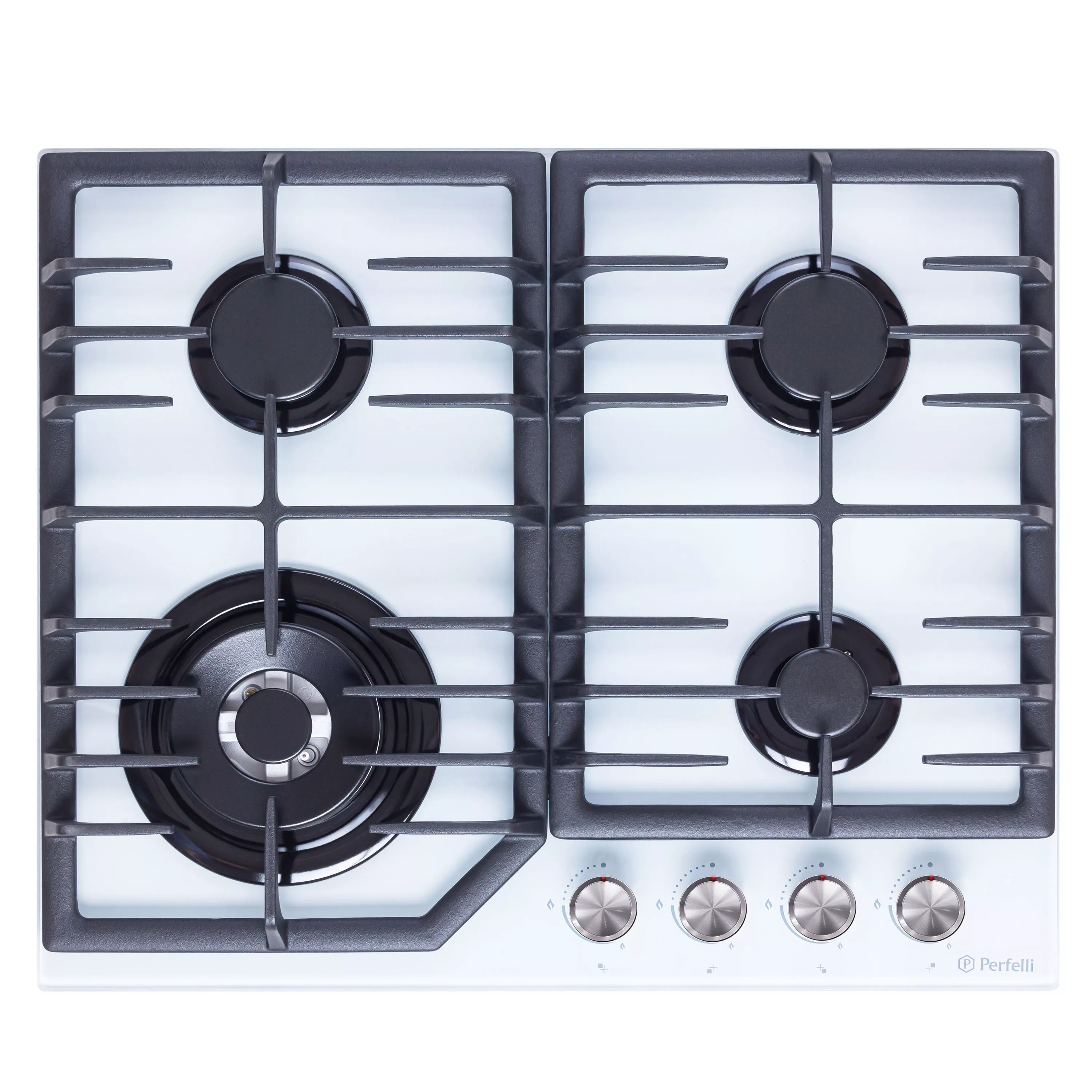 Поверхня газова на склі Perfelli DIAMOND GW69C BIANCO - зображення 1