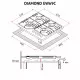 Поверхня газова на склі Perfelli DIAMOND GW69C BIANCO - зображення 14