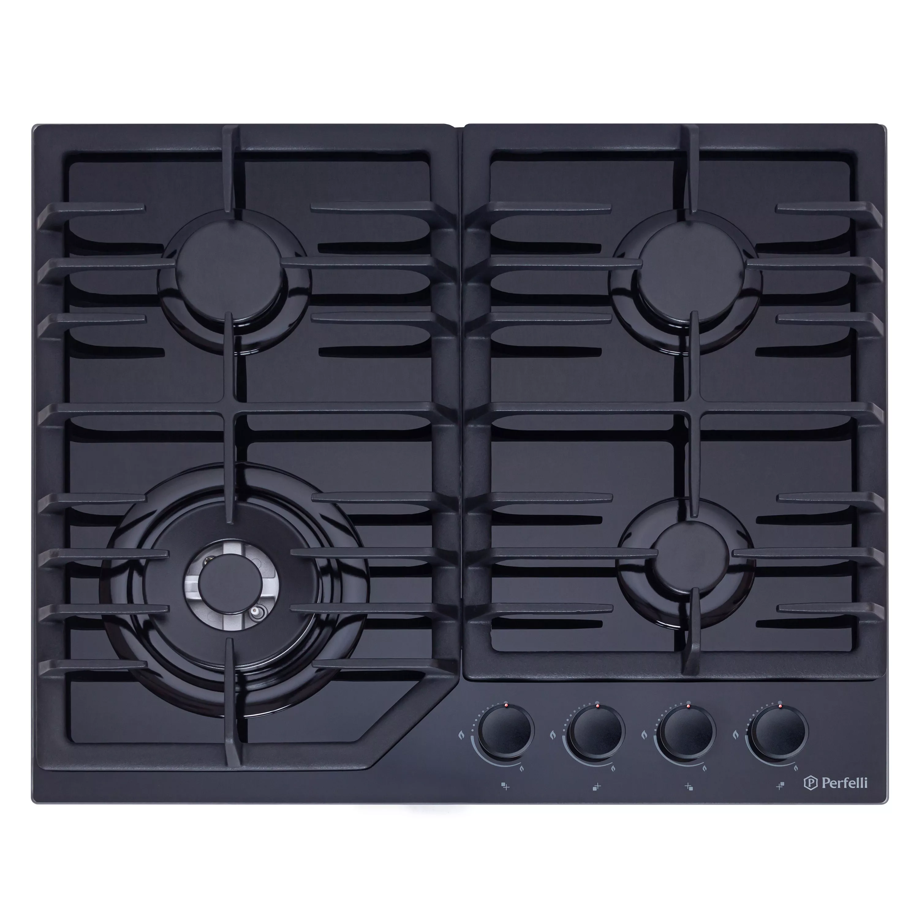 Поверхня газова на склі Perfelli DIAMOND GW69C NERO - зображення 1