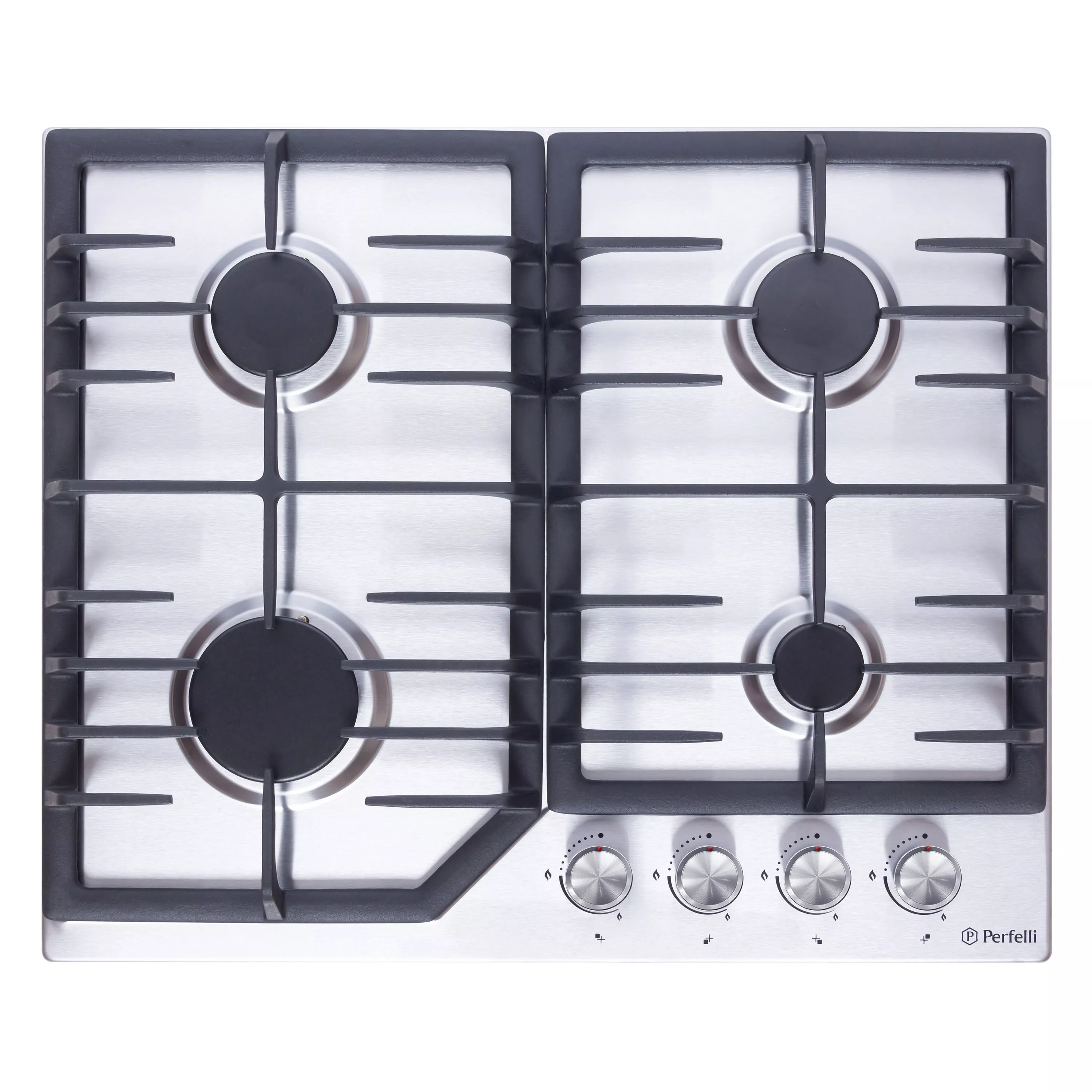 Поверхность газовая на металле Perfelli DIAMOND M69C INOX - зображення 1