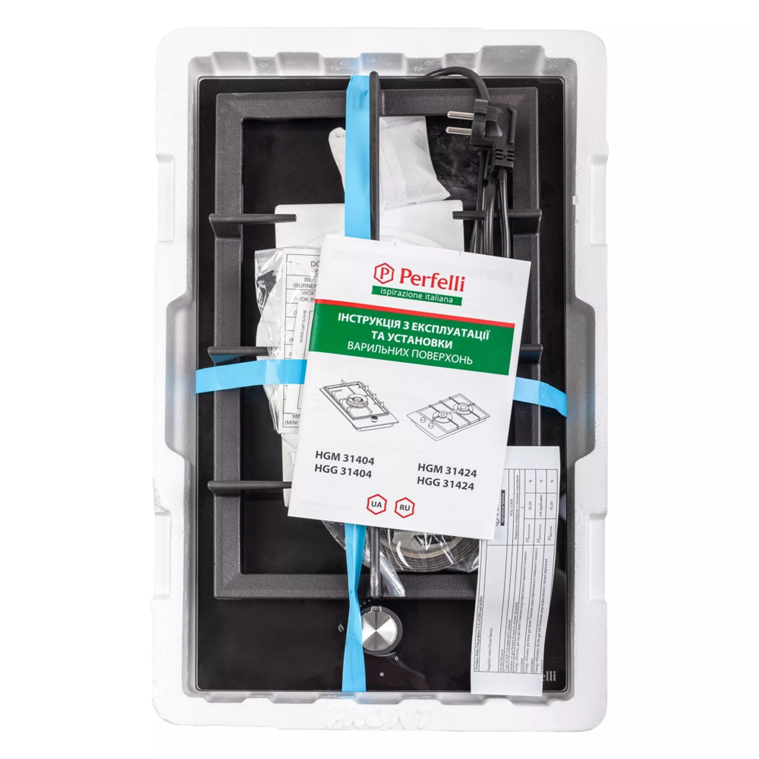 Perfelli 5902767156851 - зображення 10 Поверхность газовая Domino на стекле Perfelli HGG 31404 BL - зображення 10