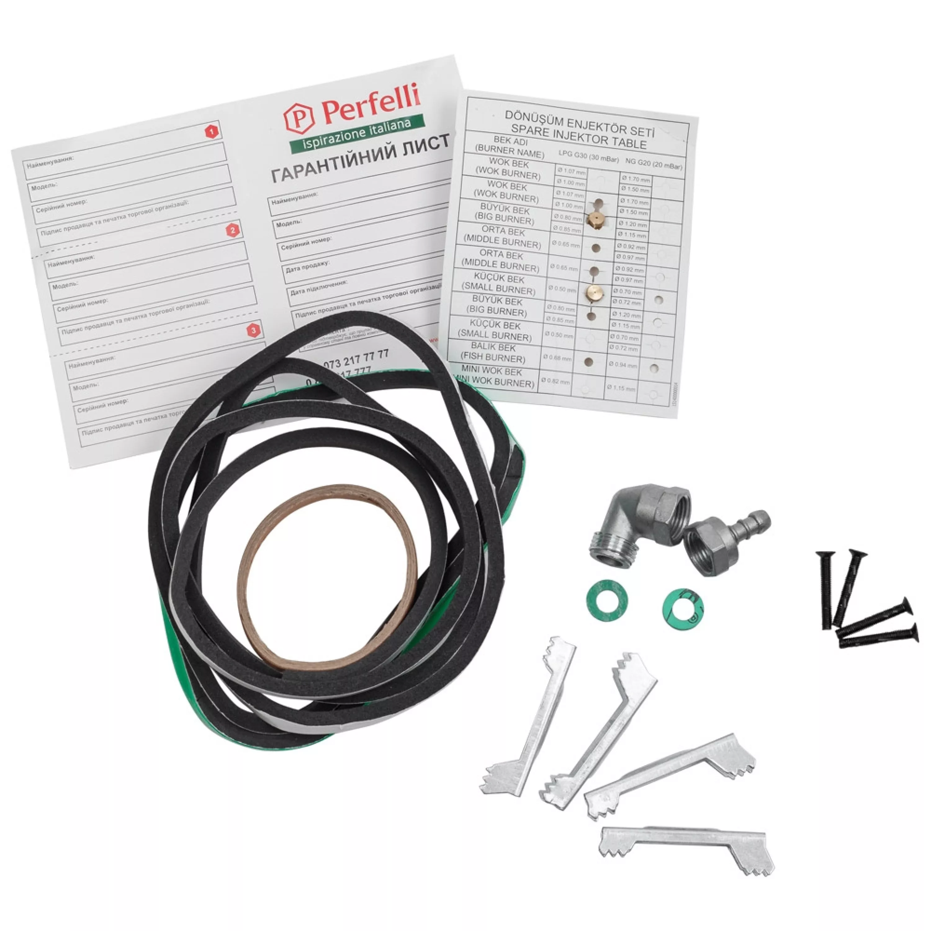 Perfelli 5902767156554 - зображення 9 Поверхня газова Domino на склі Perfelli HGG 31424 BL - зображення 9