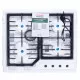 Perfelli 5902767156431 - зображення 12 Поверхня газова на склі Perfelli HGG 61494 WH - зображення 12