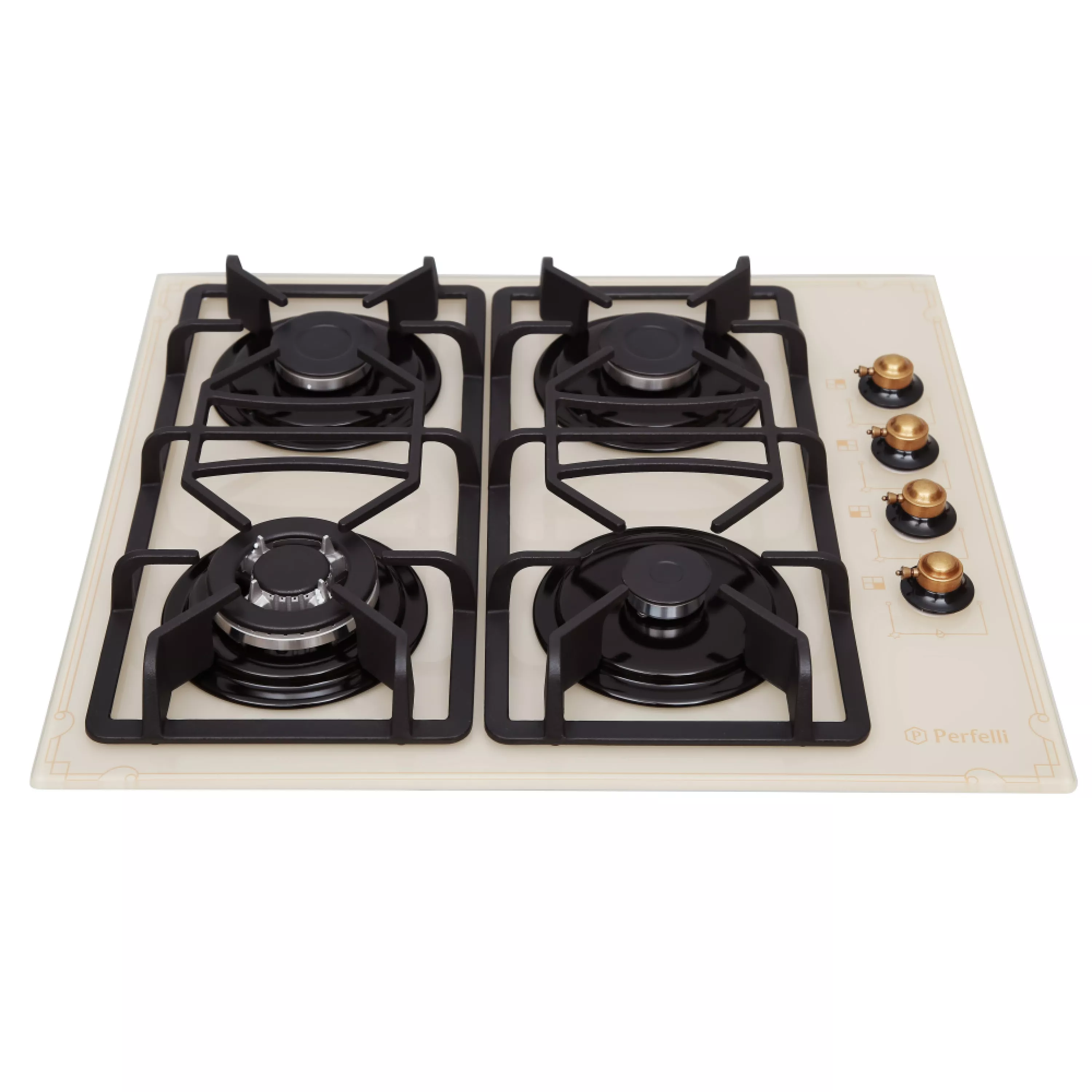 Perfelli 8697940712654 - зображення 2 Поверхня газова на склі Perfelli HGG 61724 IV ANTIQUE - зображення 2