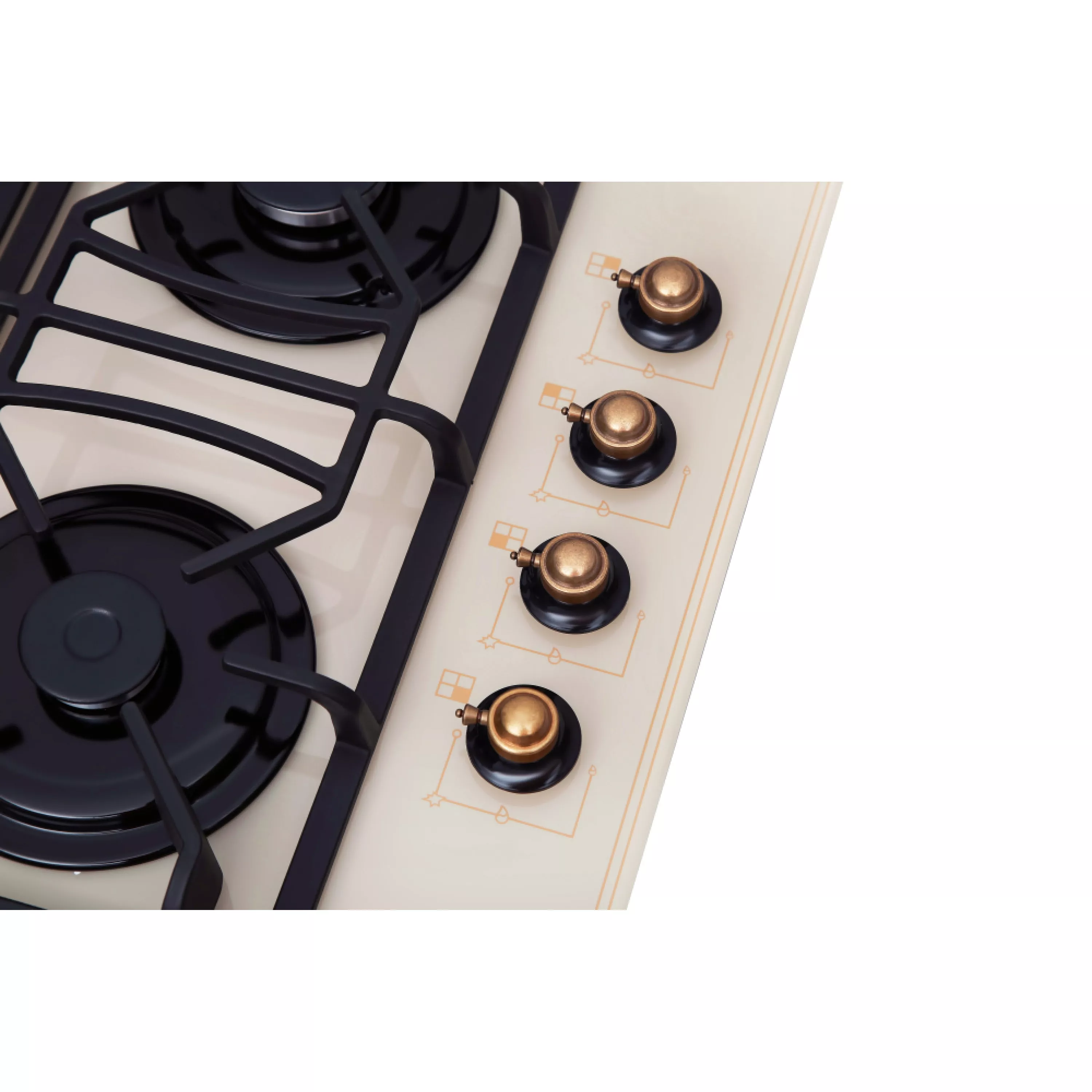 Perfelli 8697940712654 - зображення 5 Поверхня газова на склі Perfelli HGG 61724 IV ANTIQUE - зображення 5