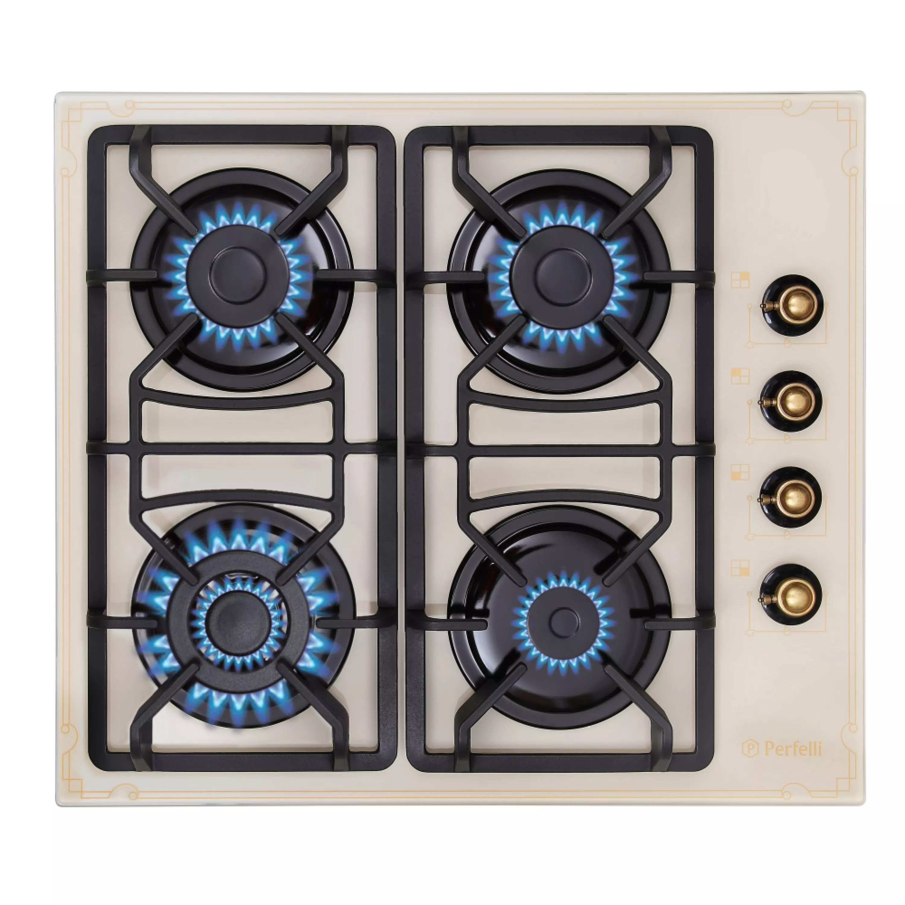 Perfelli 8697940712654 - зображення 3 Поверхня газова на склі Perfelli HGG 61724 IV ANTIQUE - зображення 3