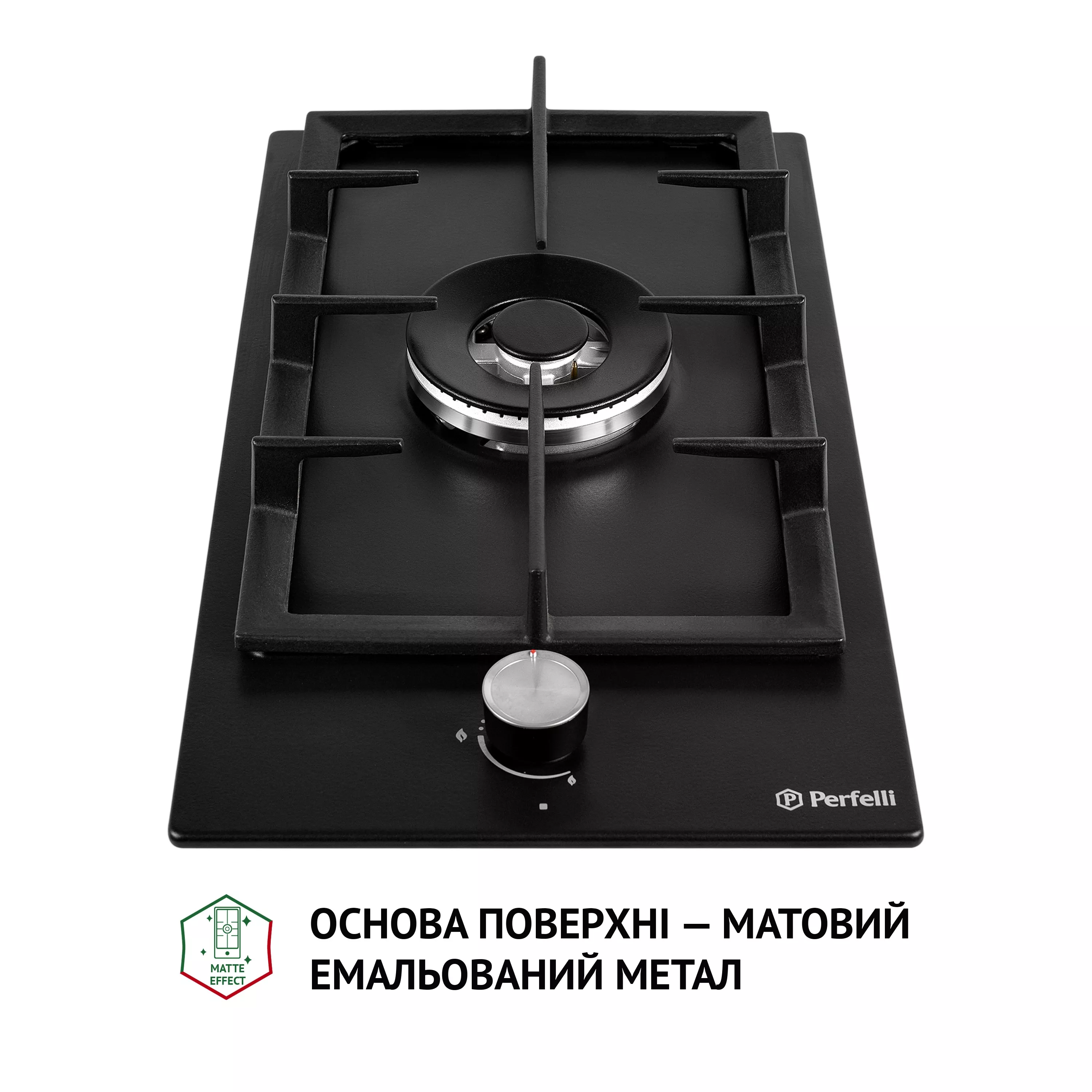 Поверхня газова Domino на металі Perfelli HGM 31404 BL - зображення 2