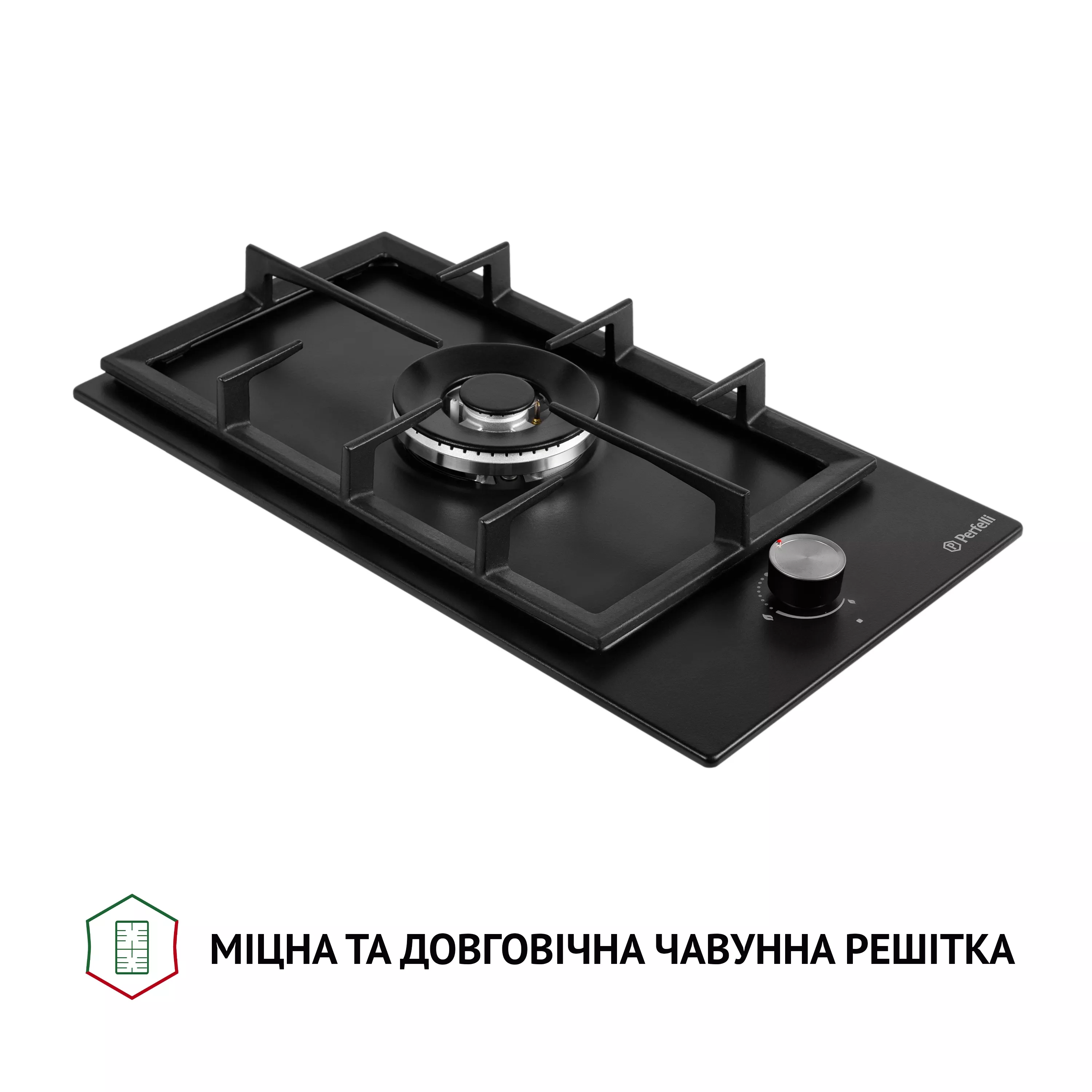 Поверхня газова Domino на металі Perfelli HGM 31404 BL - зображення 3