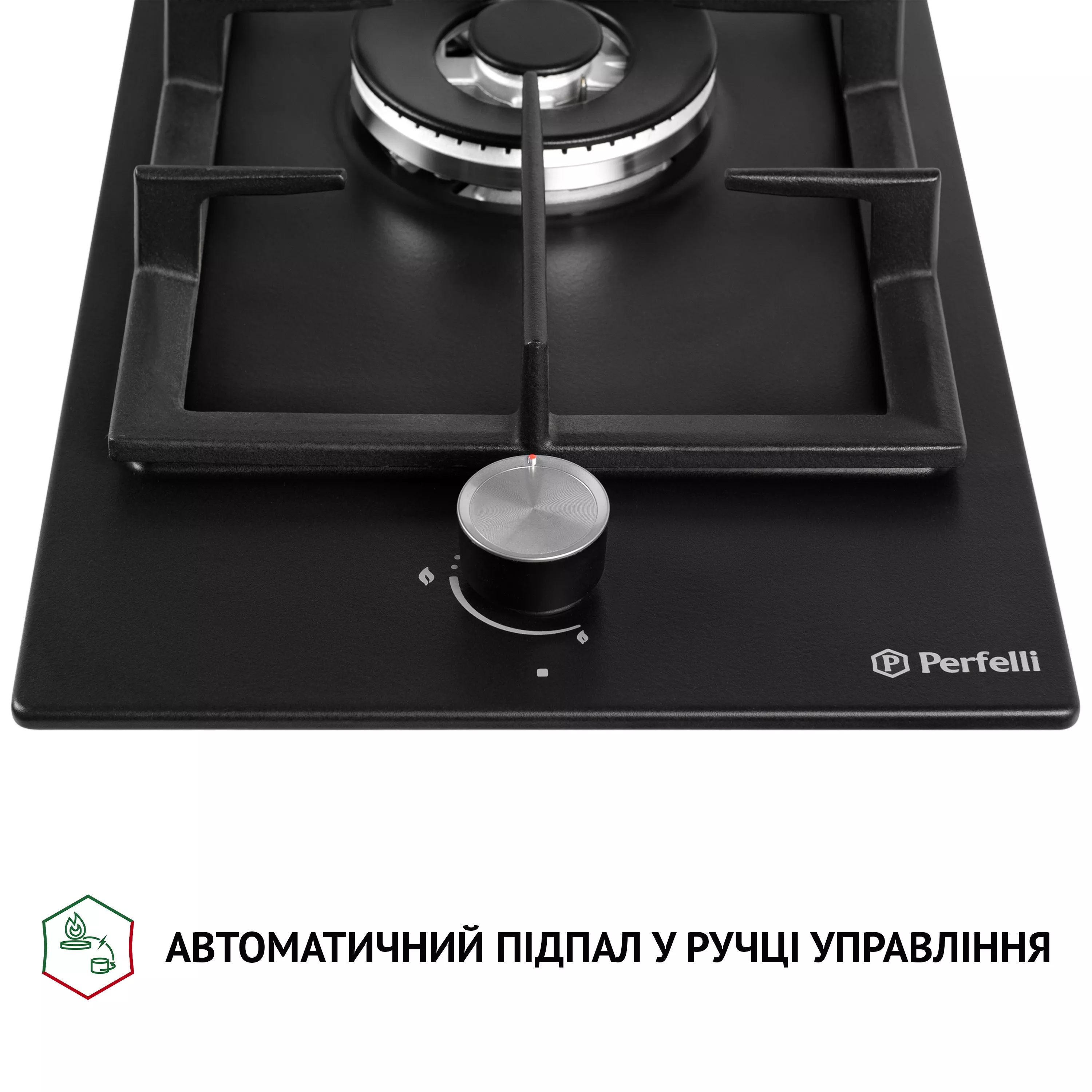Поверхня газова Domino на металі Perfelli HGM 31404 BL - зображення 5