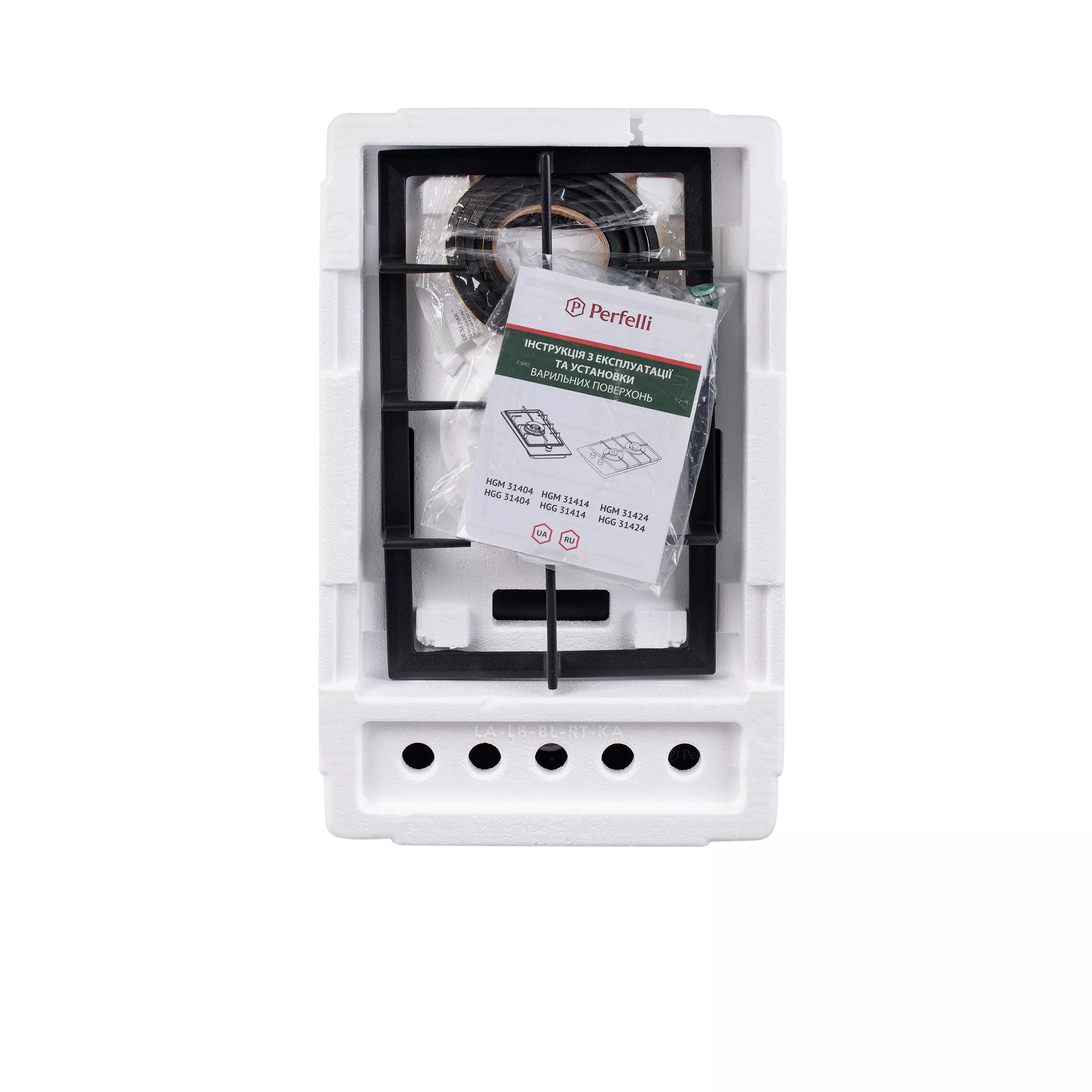 Поверхня газова Domino на металі Perfelli HGM 31404 BL - зображення 8