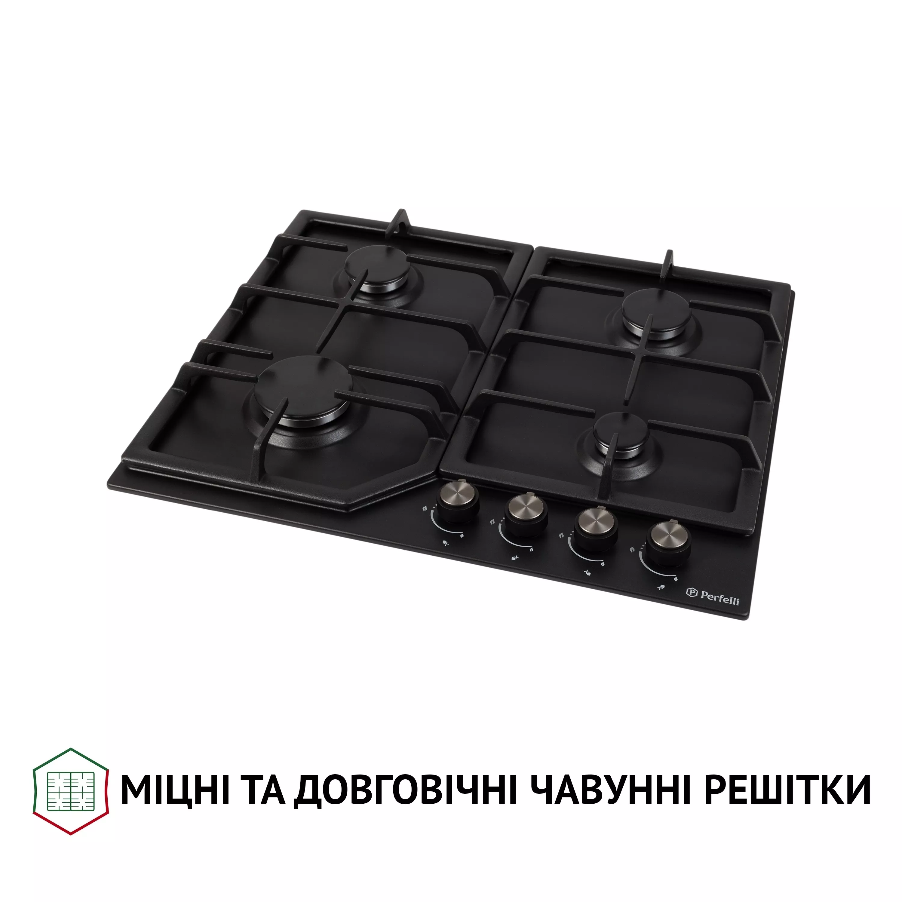 Поверхность газовая на металле Perfelli HGM 61424 BL - зображення 4