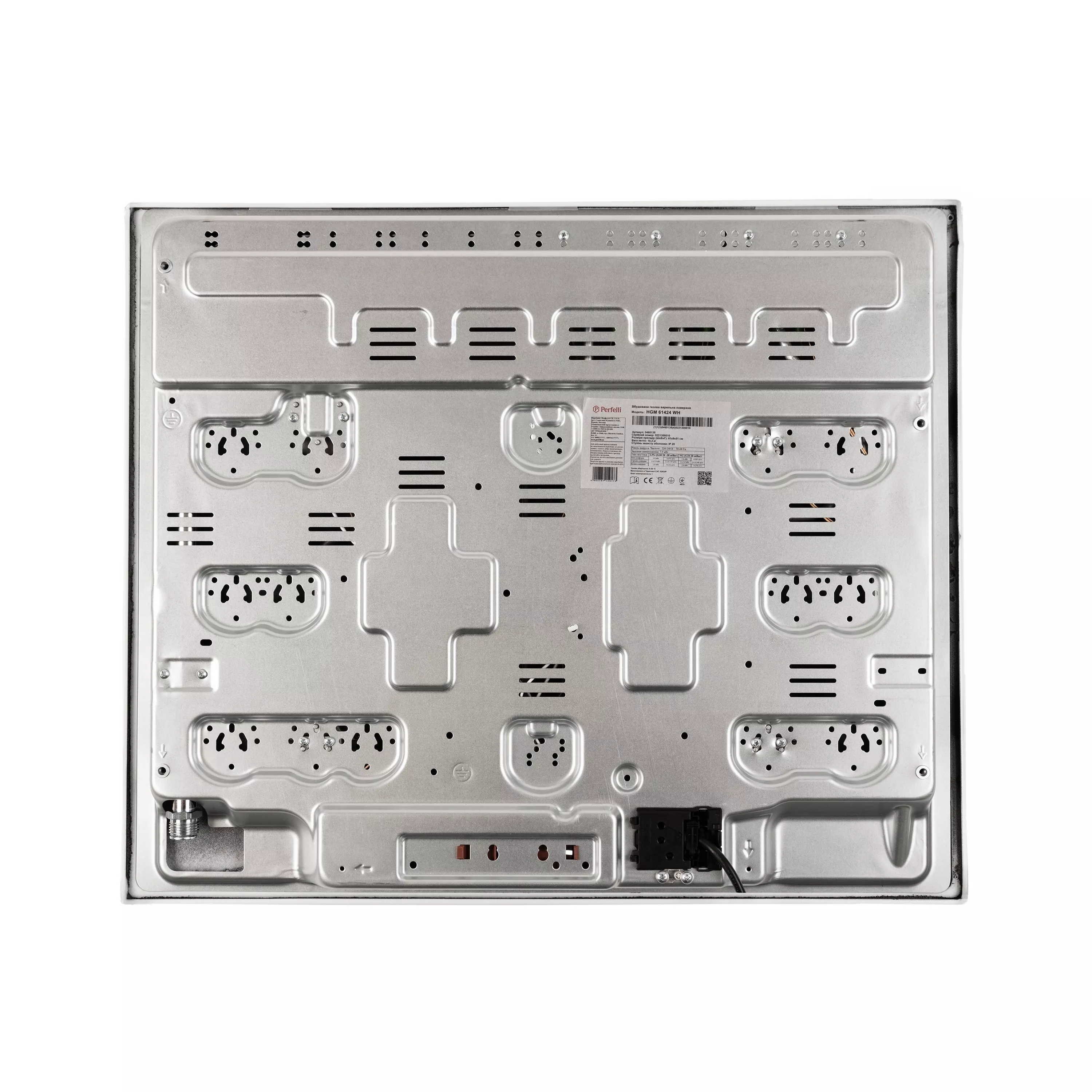 Поверхность газовая на металле Perfelli HGM 61424 WH - зображення 9