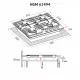 Perfelli 5902767156417 - зображення 13 Поверхность газовая на металле Perfelli HGM 61494 I - зображення 13