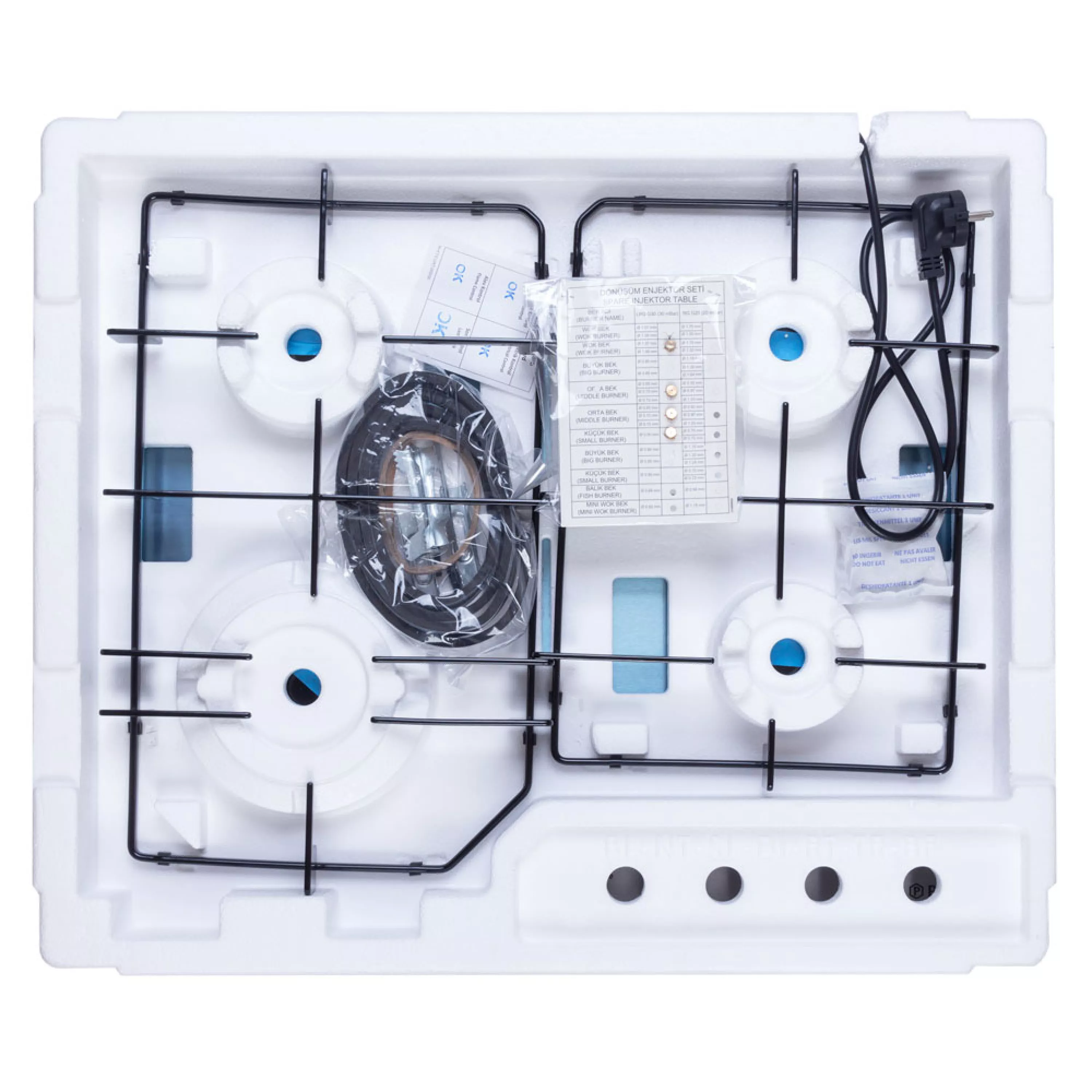 Поверхня газова на металі Perfelli HGM 61614 WH - зображення 8
