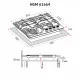 Perfelli 5902767156486 - зображення 12 Поверхность газовая на металле Perfelli HGM 61664 WH - зображення 12