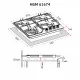 Поверхня газова на металі Perfelli HGM 61674 BL - зображення 13