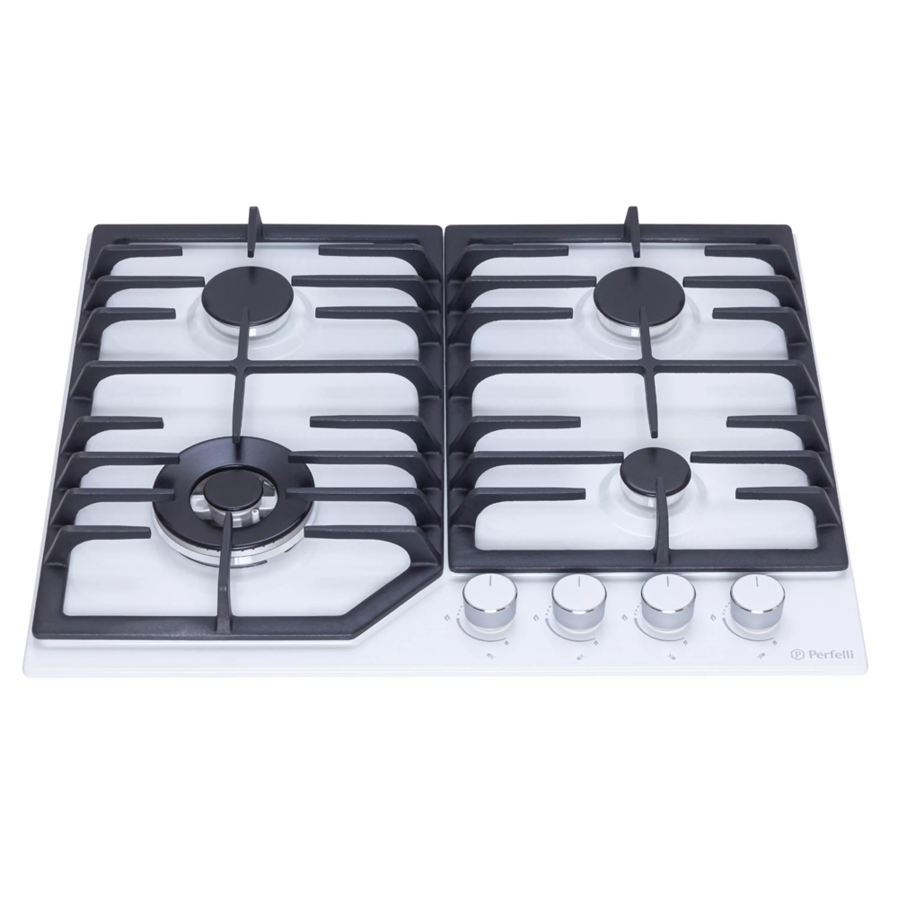 Поверхность газовая на металле Perfelli HGM 61694 WH - зображення 2