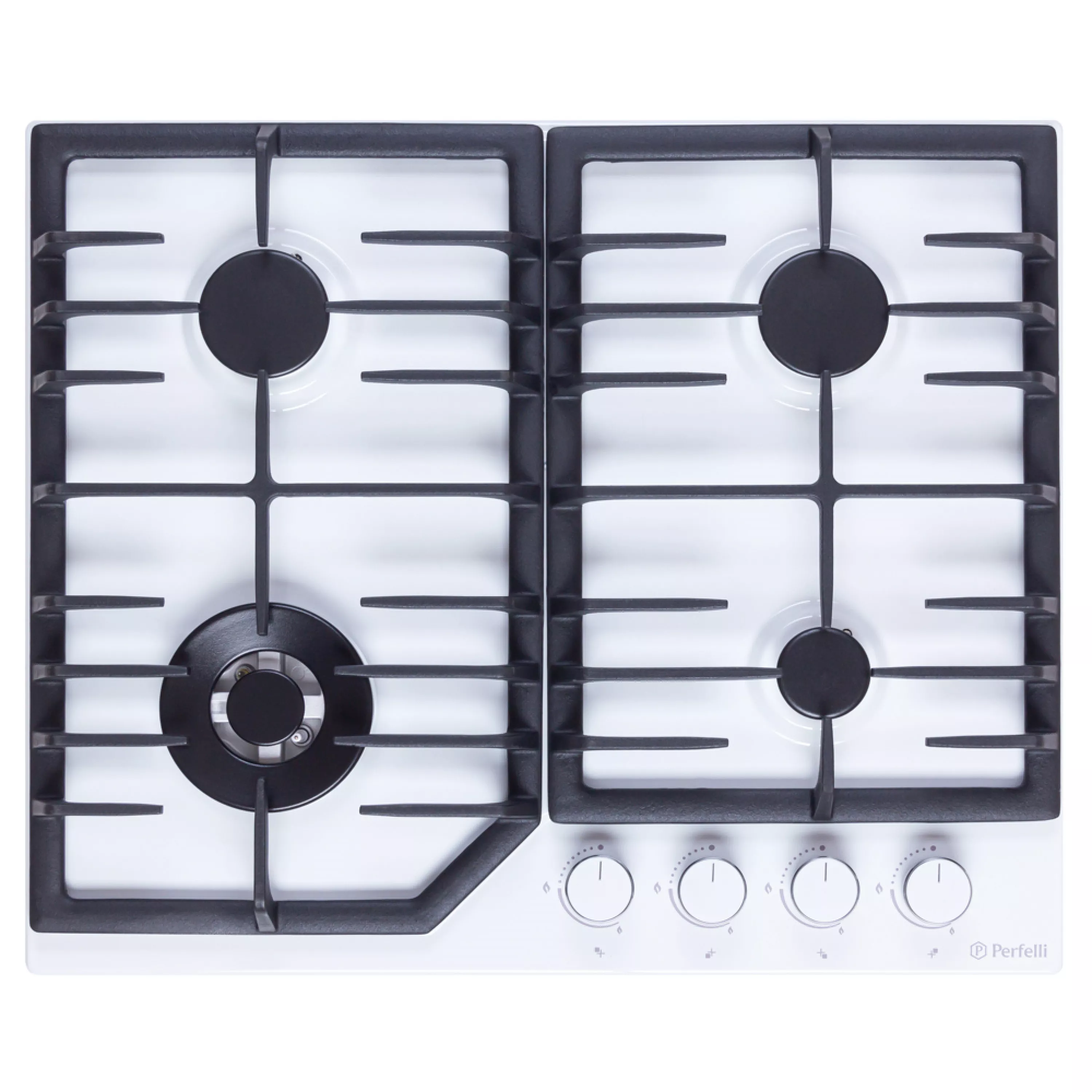 Поверхность газовая на металле Perfelli HGM 61694 WH - зображення 1