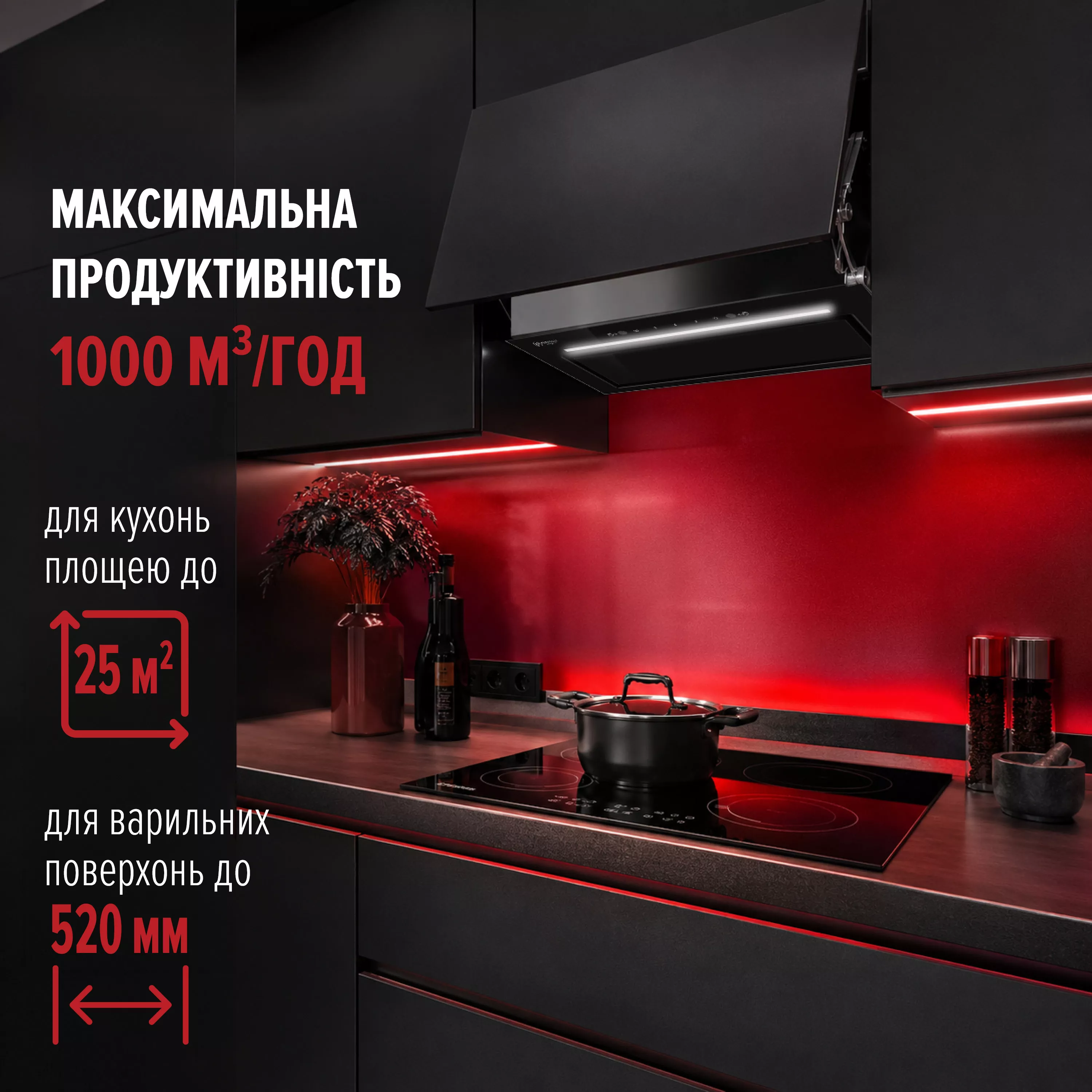 Вытяжка полновстраиваемая PERFELLI DESIGN FILINI 5 NW NERO SILENZIO - зображення 2