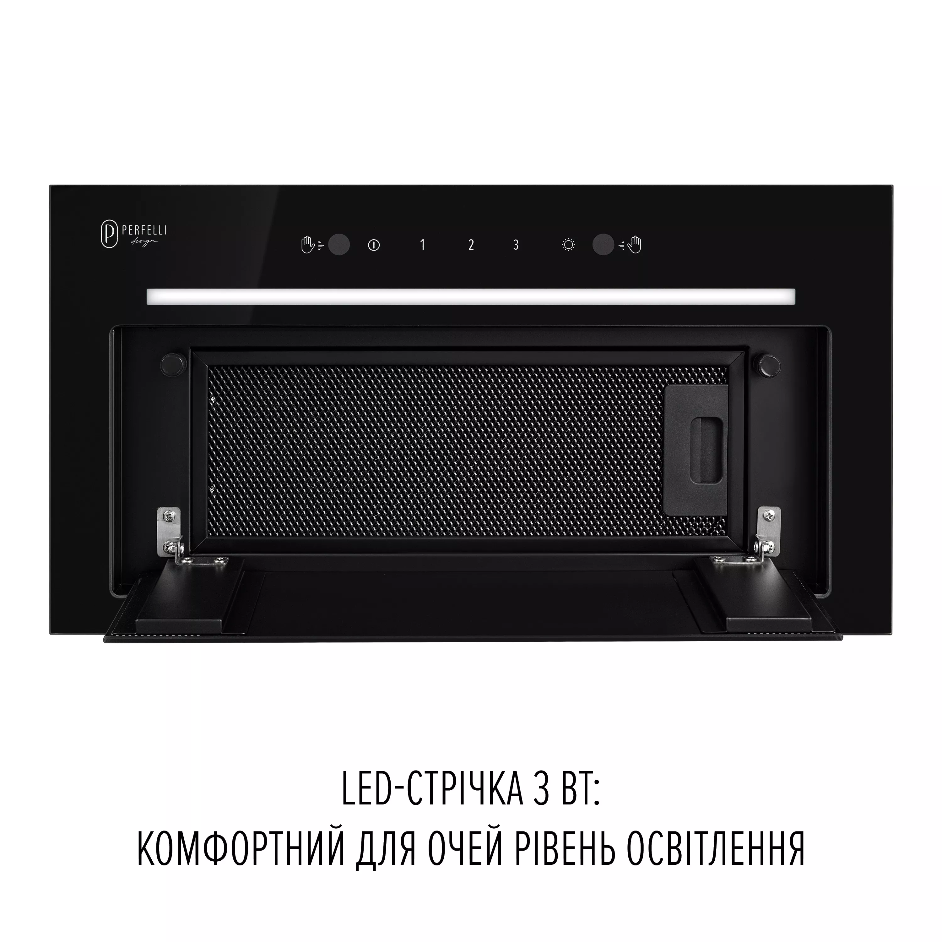 Вытяжка полновстраиваемая PERFELLI DESIGN FILINI 5 NW NERO SILENZIO - зображення 7