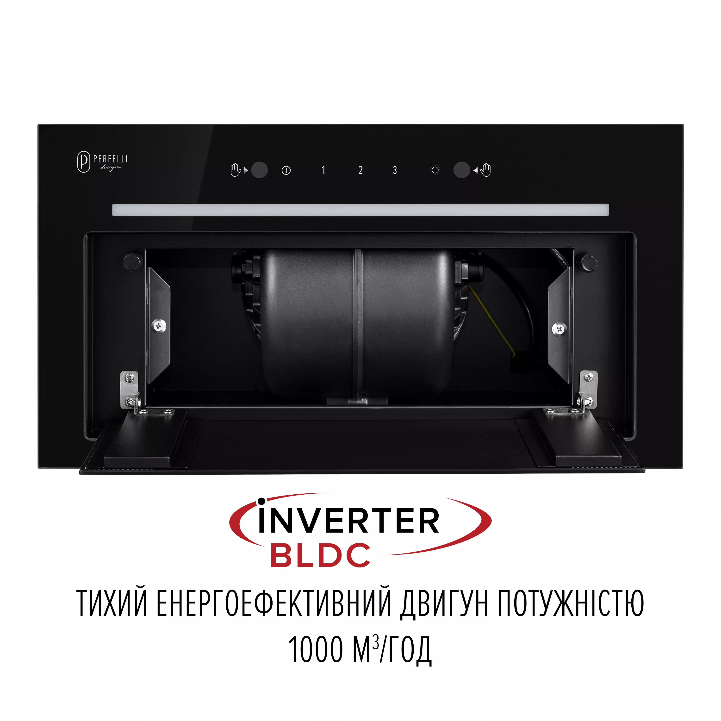 Вытяжка полновстраиваемая PERFELLI DESIGN FILINI 5 NW NERO SILENZIO - зображення 8