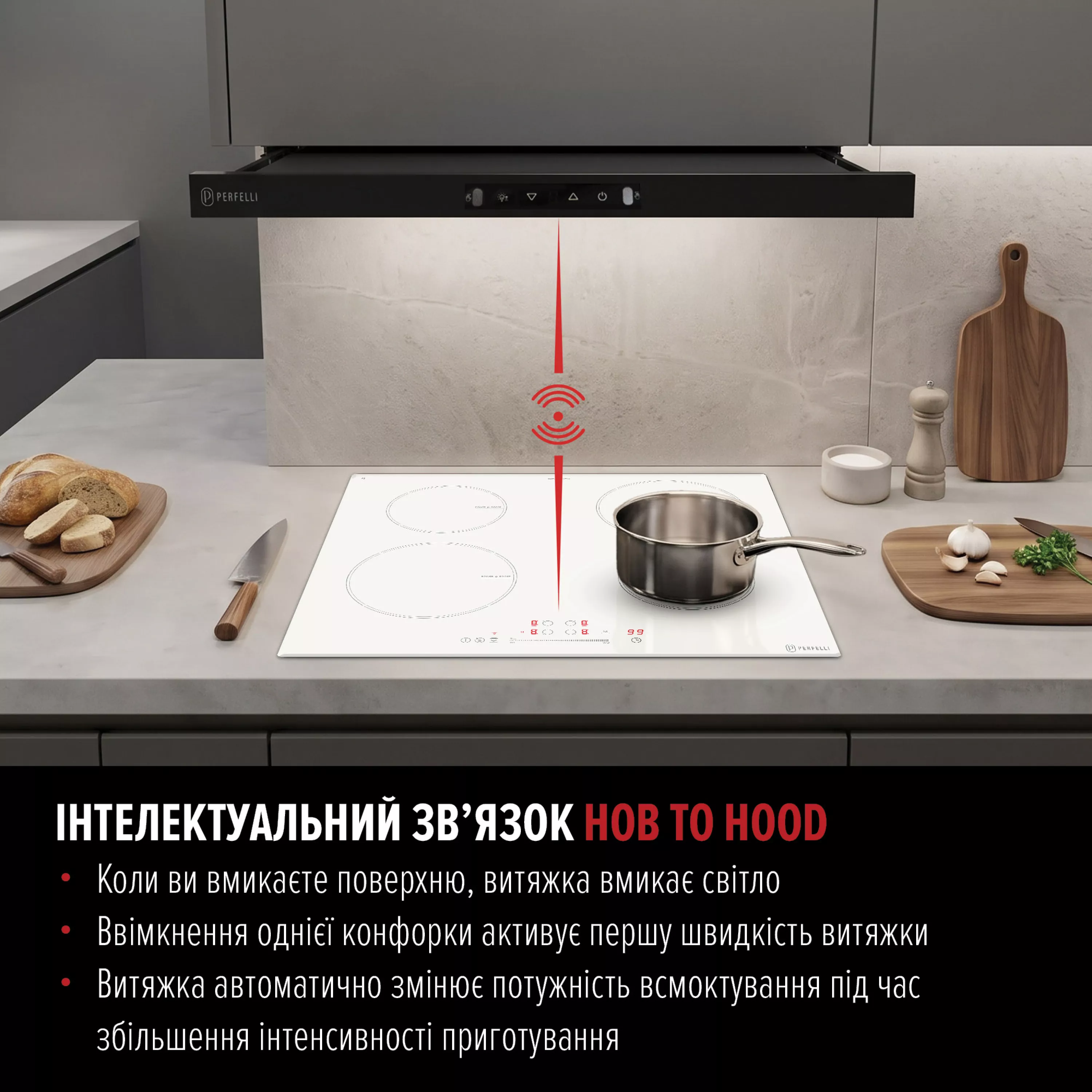 Perfelli 5905563501900 - зображення 2 Поверхня індукційна PERFELLI FITTO 6041 BIANCO - зображення 2