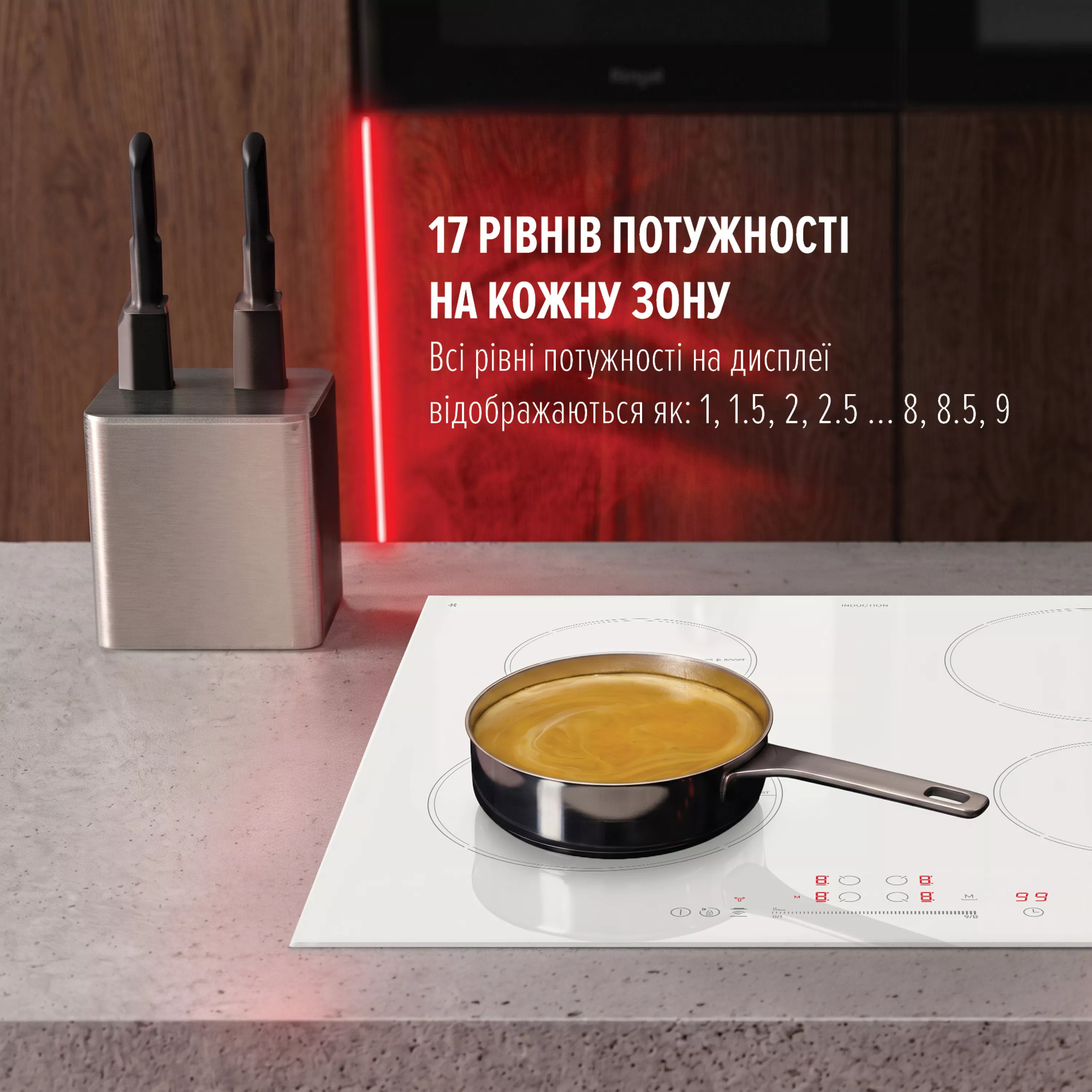Perfelli 5905563501900 - зображення 3 Поверхня індукційна PERFELLI FITTO 6041 BIANCO - зображення 3