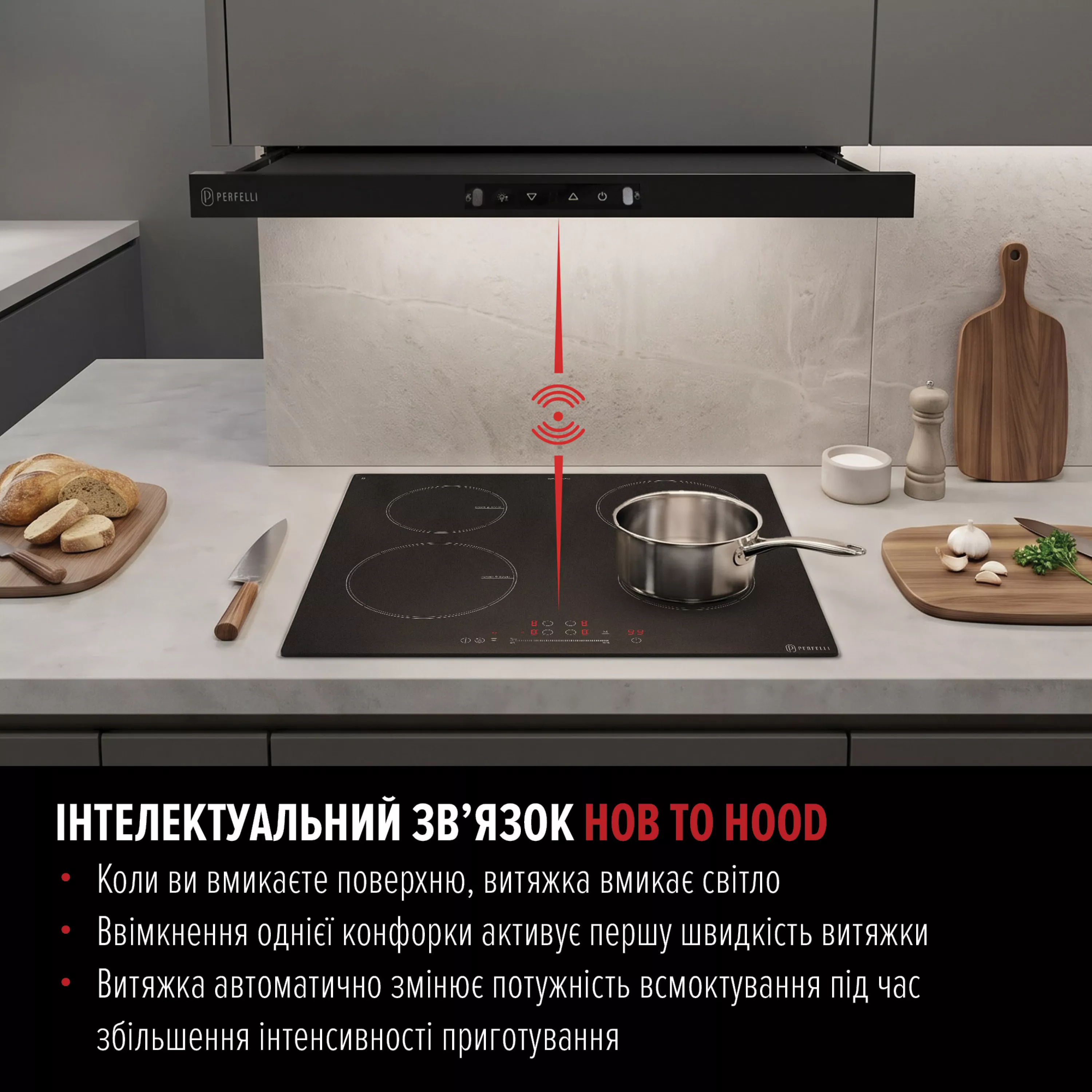 Поверхня індукційна PERFELLI FITTO 6041 NERO NANO TECH - зображення 2