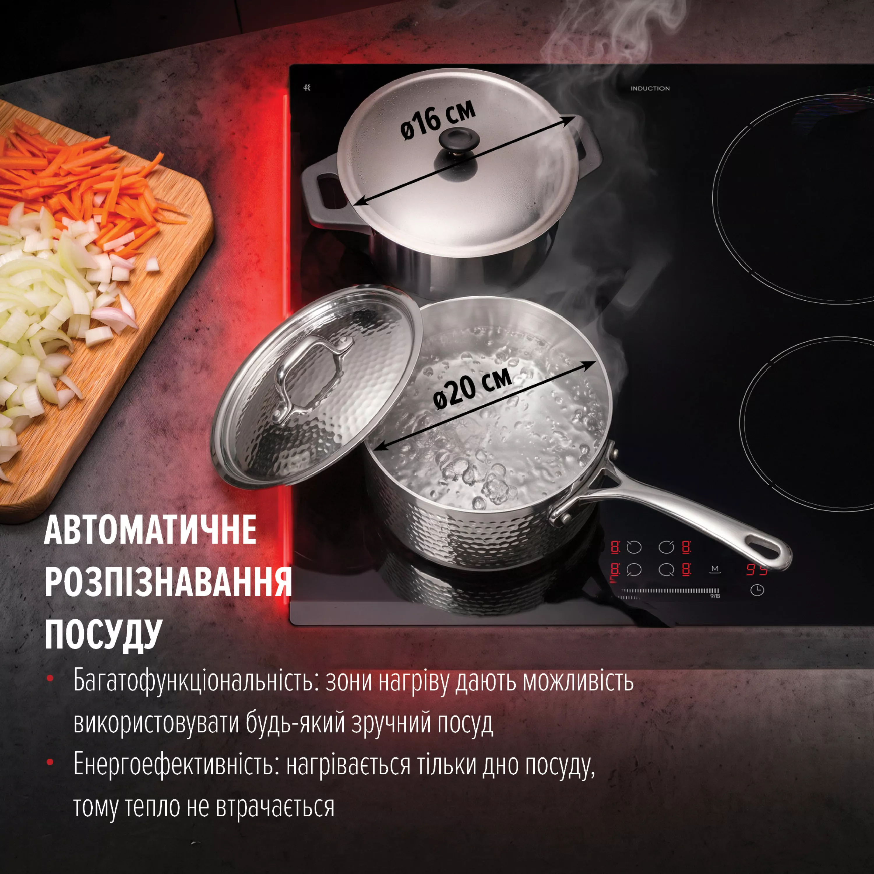 Perfelli 5905563501214 - зображення 6 Поверхня індукційна PERFELLI FITTO 6041 NERO - зображення 6