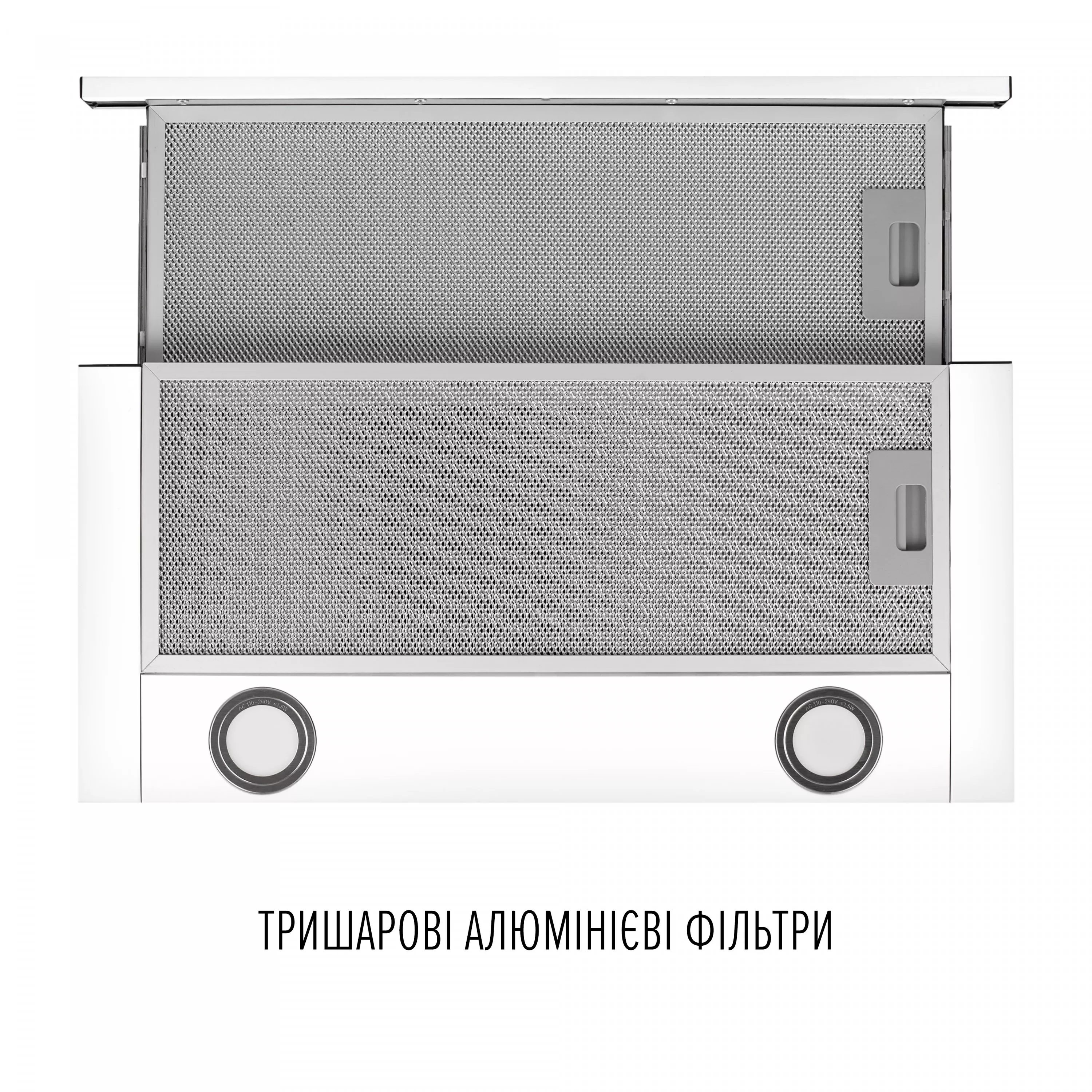 Вытяжка телескопическая Perfelli TL 6822 WH 1200 LED - зображення 7