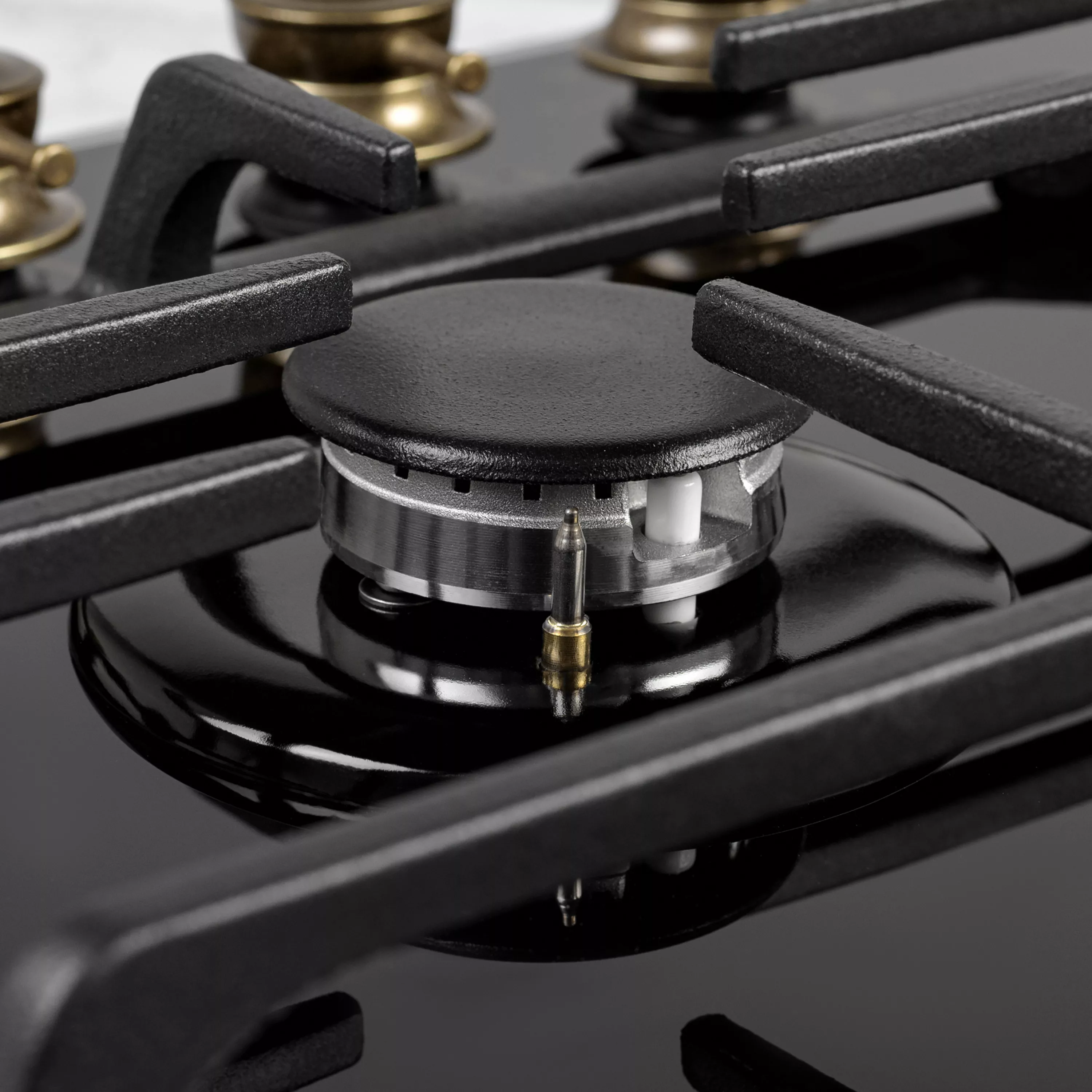 Поверхня газова на склі PERFELLI VINTAGE GW69C NERO - зображення 8