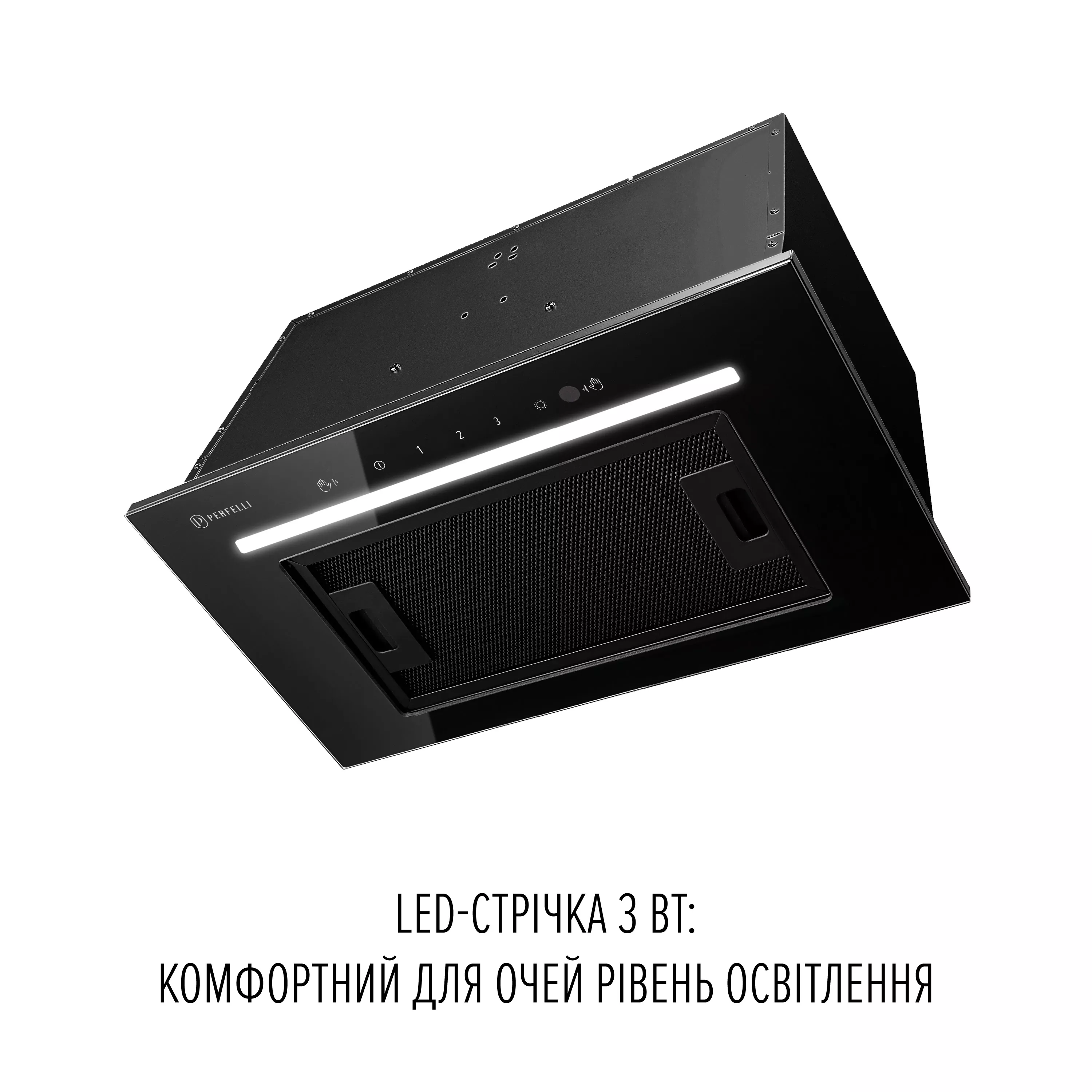 Витяжка повновбудована PERFELLI LIANA 5 NW NERO SILENZIO - зображення 8
