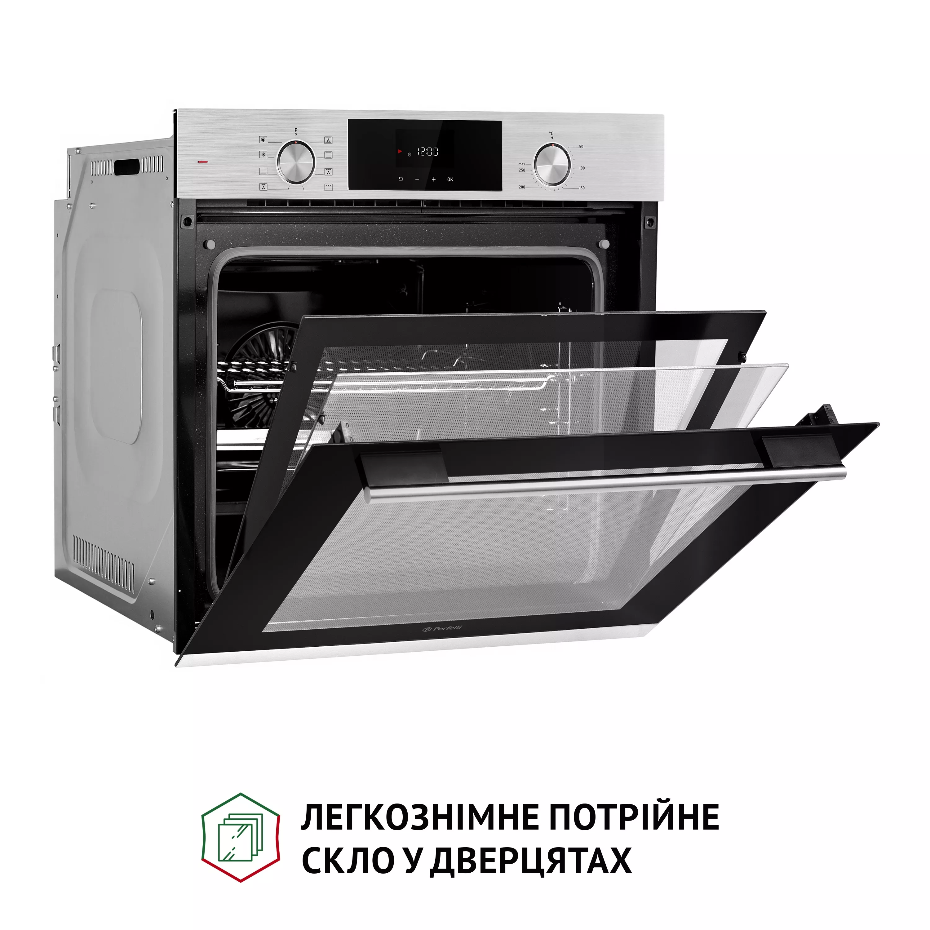 Духовой шкаф PERFELLI DIAMOND 6D8L INOX – надежность и стиль
